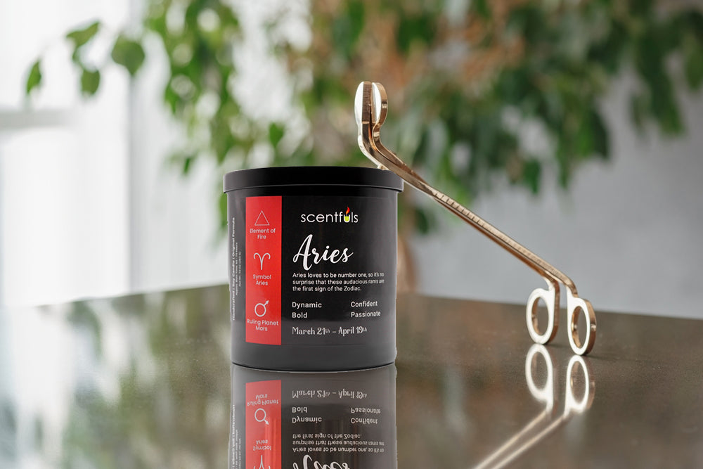 Aries Zodiac Constellation Candle