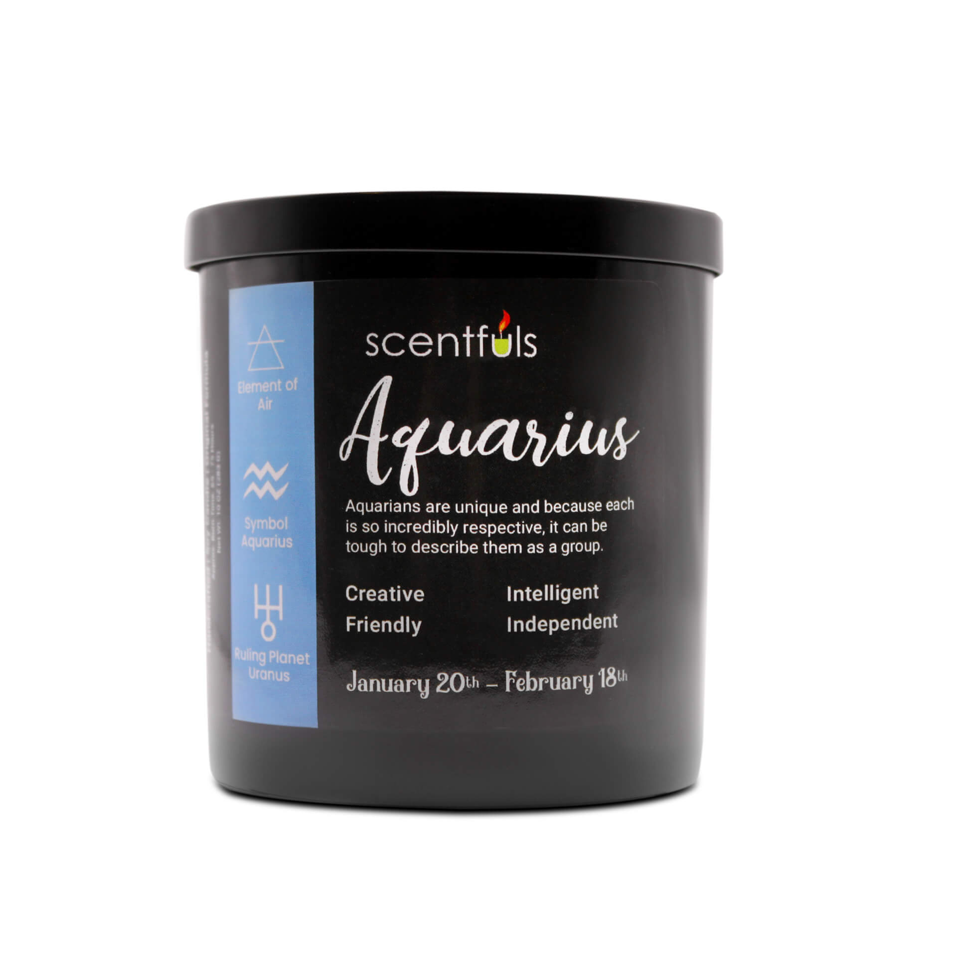 Aquarius Zodiac Constellation Candle