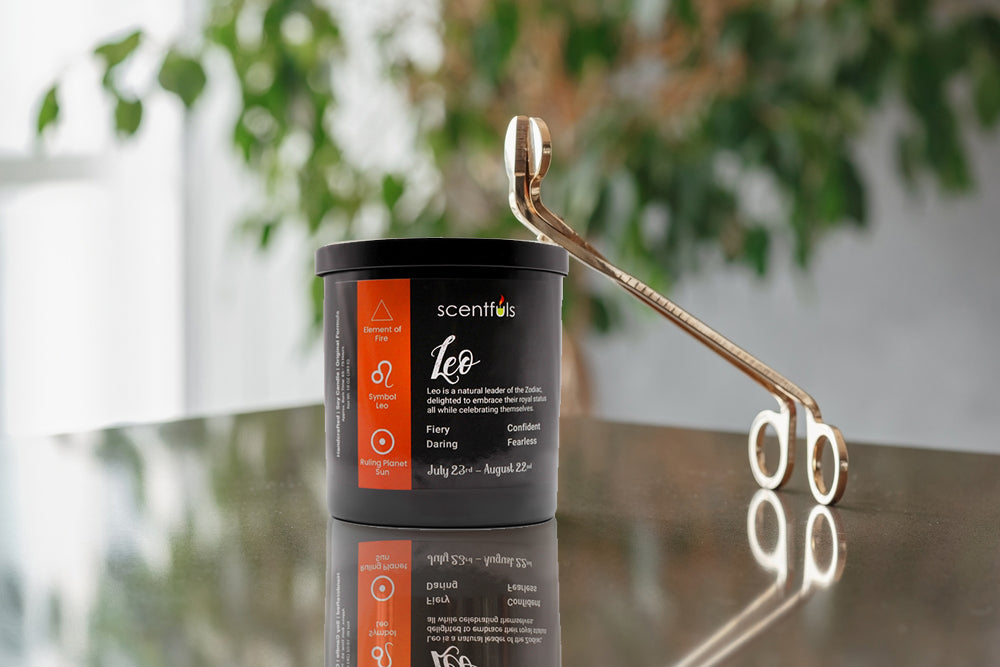 Leo Zodiac Constellation Candle