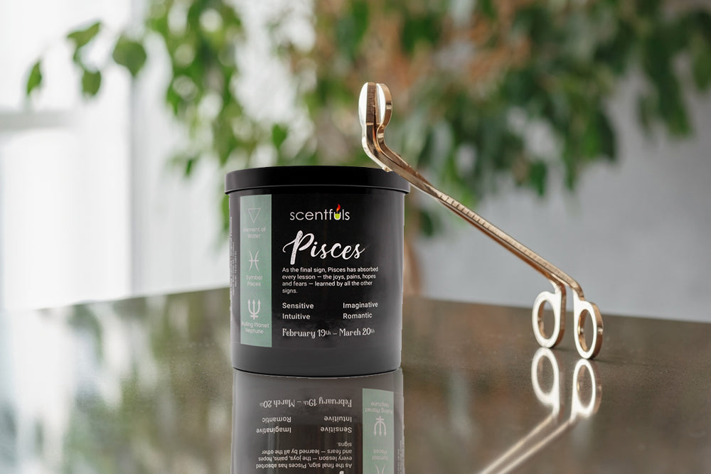 Pisces Zodiac Constellation Candle